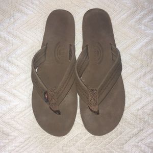 Rainbow sandals/flip flops size L, dark brown